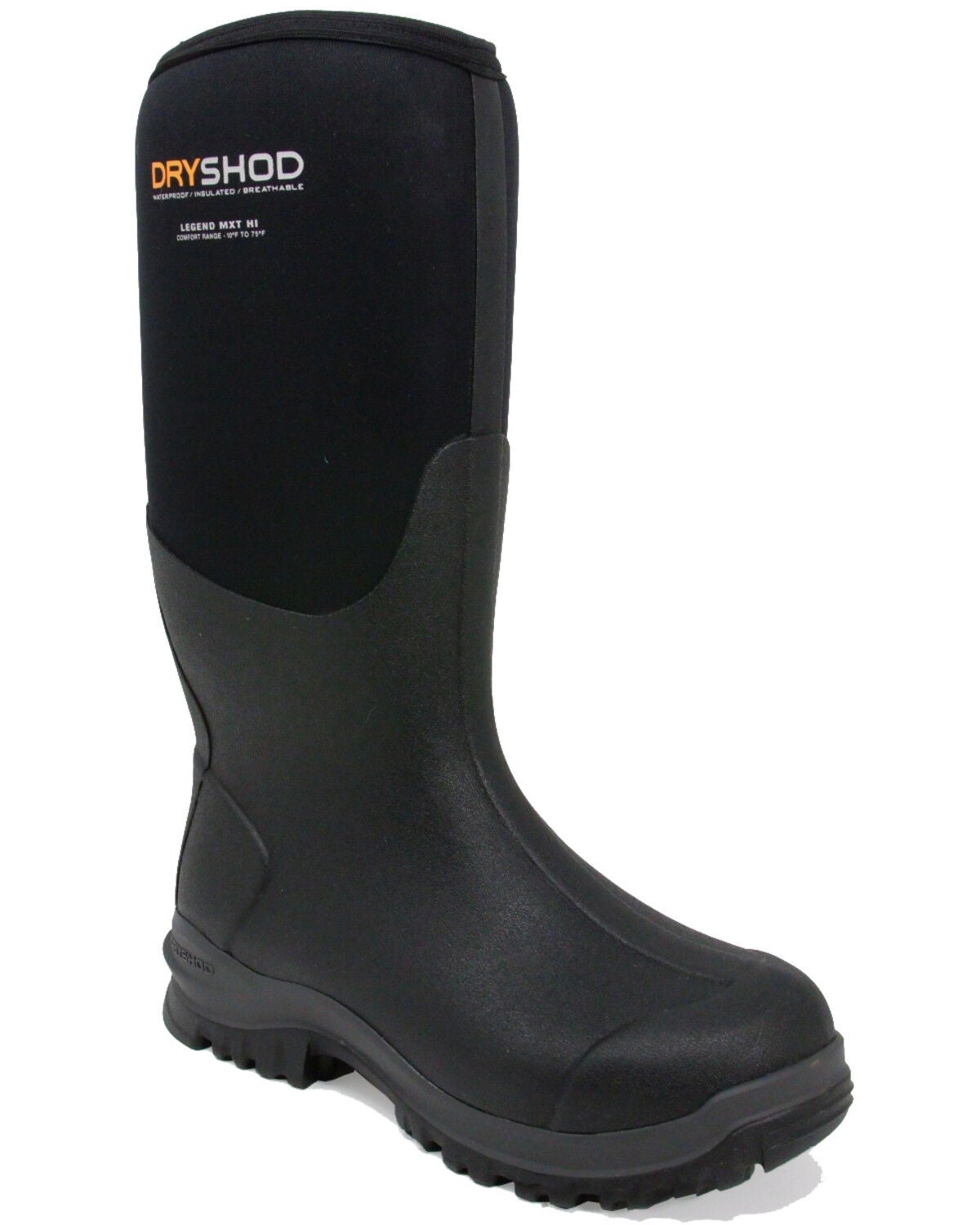 Dryshod Men's Legend MXT Rubber Boots - Soft Toe, Black, hi-res