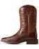 Image #2 - Ariat Men's Badlands Exotic Ostrich Western Boots - Broad Square Toe, Brown, hi-res