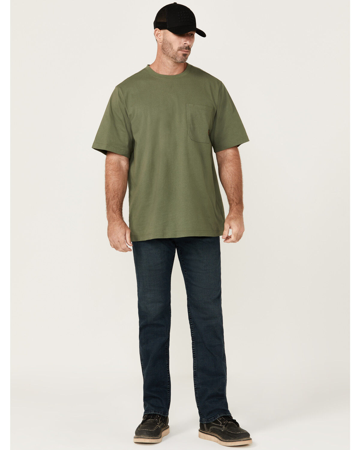 Image #1 - Hawx Men's Foundation Dark Wash Straight Stretch Denim Jeans, Indigo, hi-res