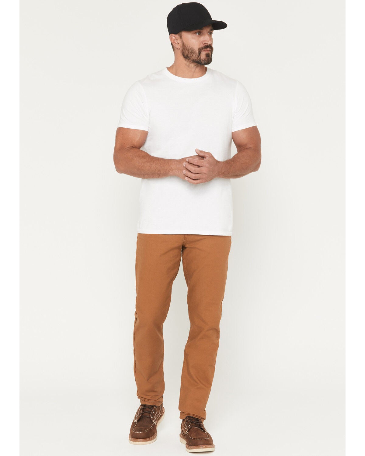 Image #1 - Carhartt Men's Slim Tapered Rugged Flex&reg; Duck Work Pants, Brown, hi-res