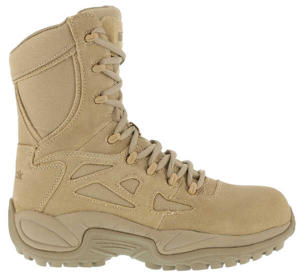 Image #3 - Reebok Men's Stealth 8" Lace-Up Side-Zip Desert Khaki Work Boots - Composite Toe, Desert Khaki, hi-res