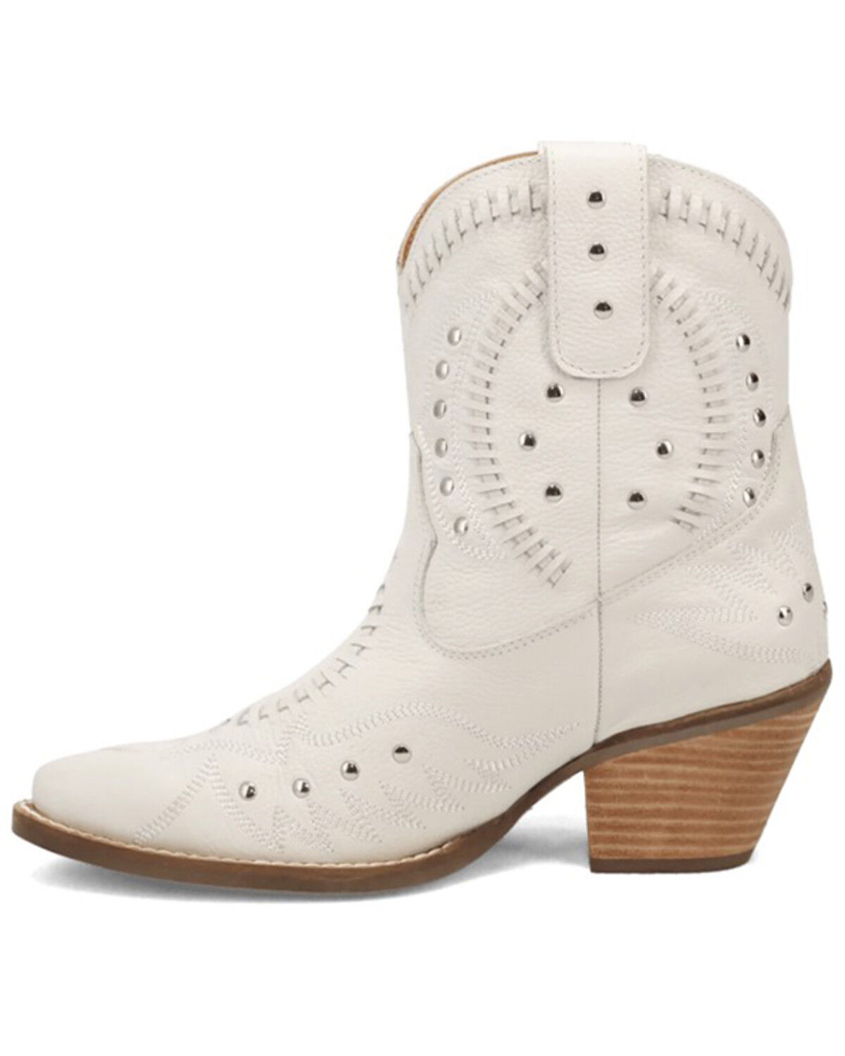 Image #3 - Dingo Women's Precious Western Booties - Snip Toe, White, hi-res