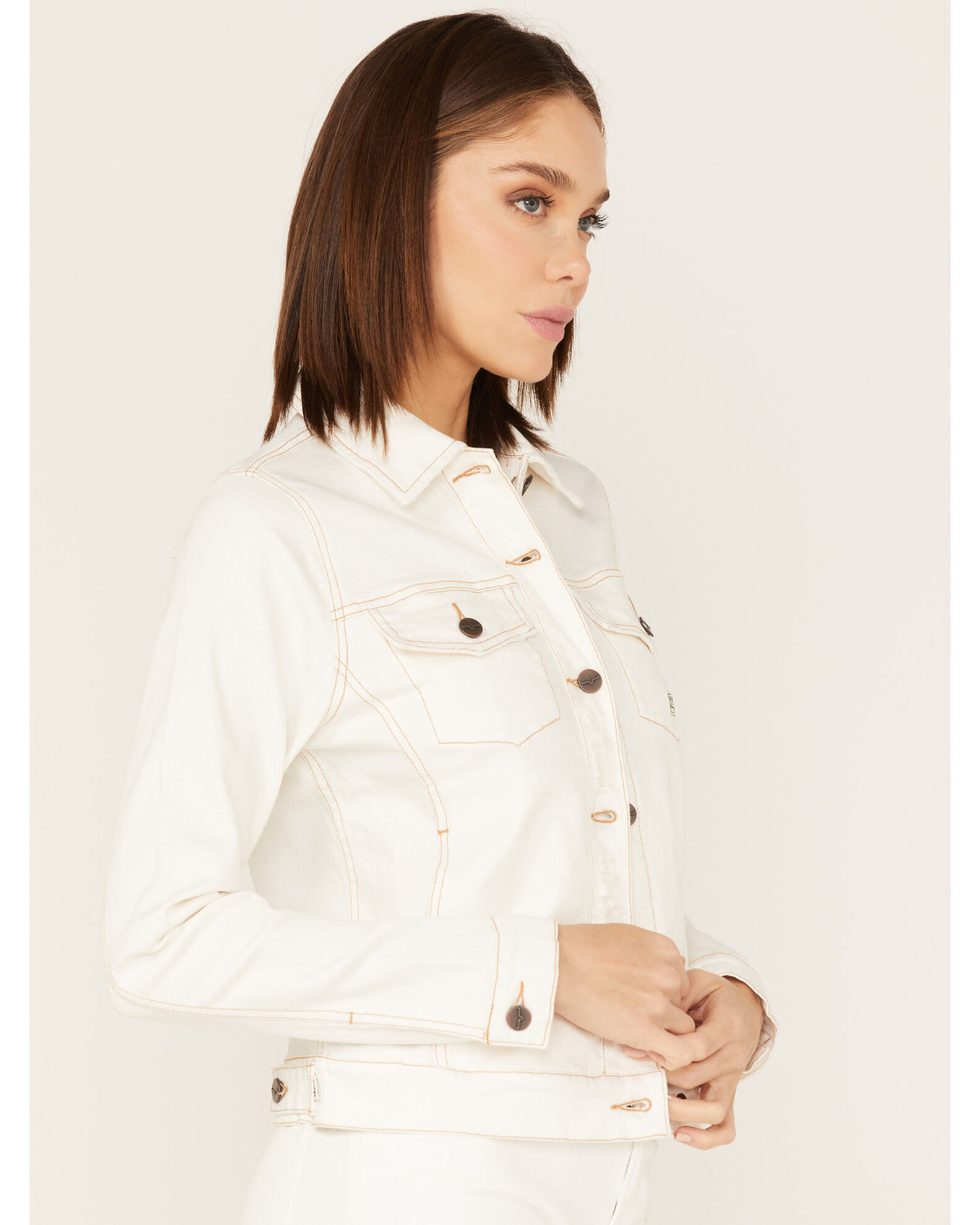 Image #2 - Kimes Ranch Women's Winslow Denim Jacket, White, hi-res