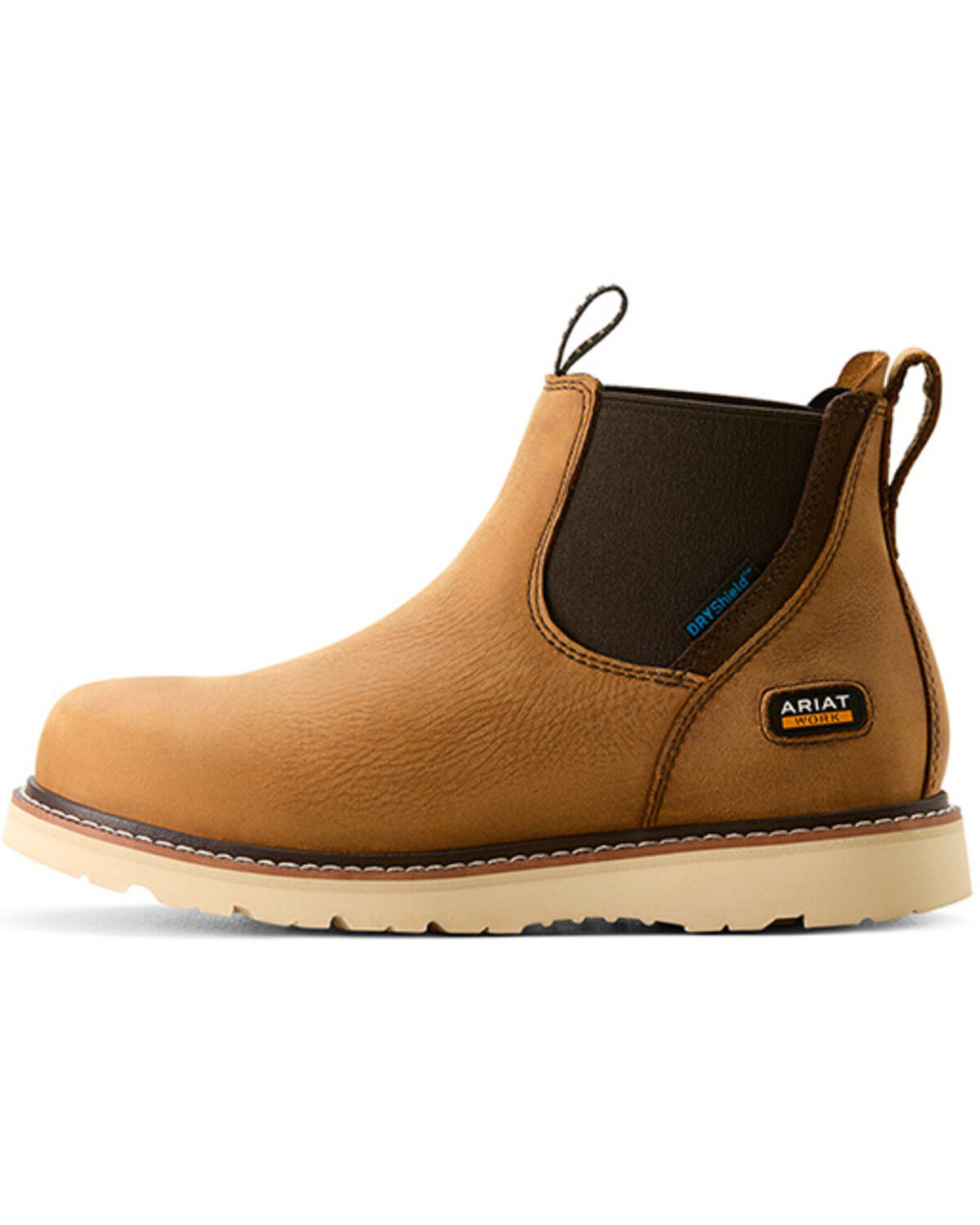 Image #2 - Ariat Women's 5.5" Rebar Wedge Chelsea Waterproof Work Boots - Soft Toe, Brown, hi-res