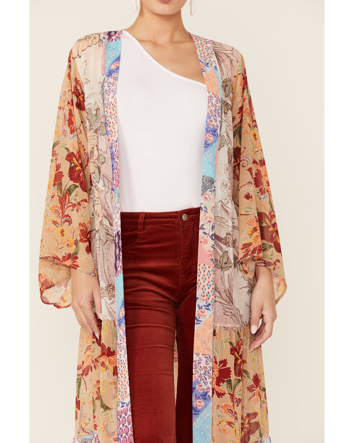Image #2 - LaBiz Women's Floral Long Kimono, , hi-res