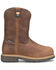 Image #2 - Double H Men's 10" Boss Waterproof Wellington Work Boots - Round Toe, Brown, hi-res