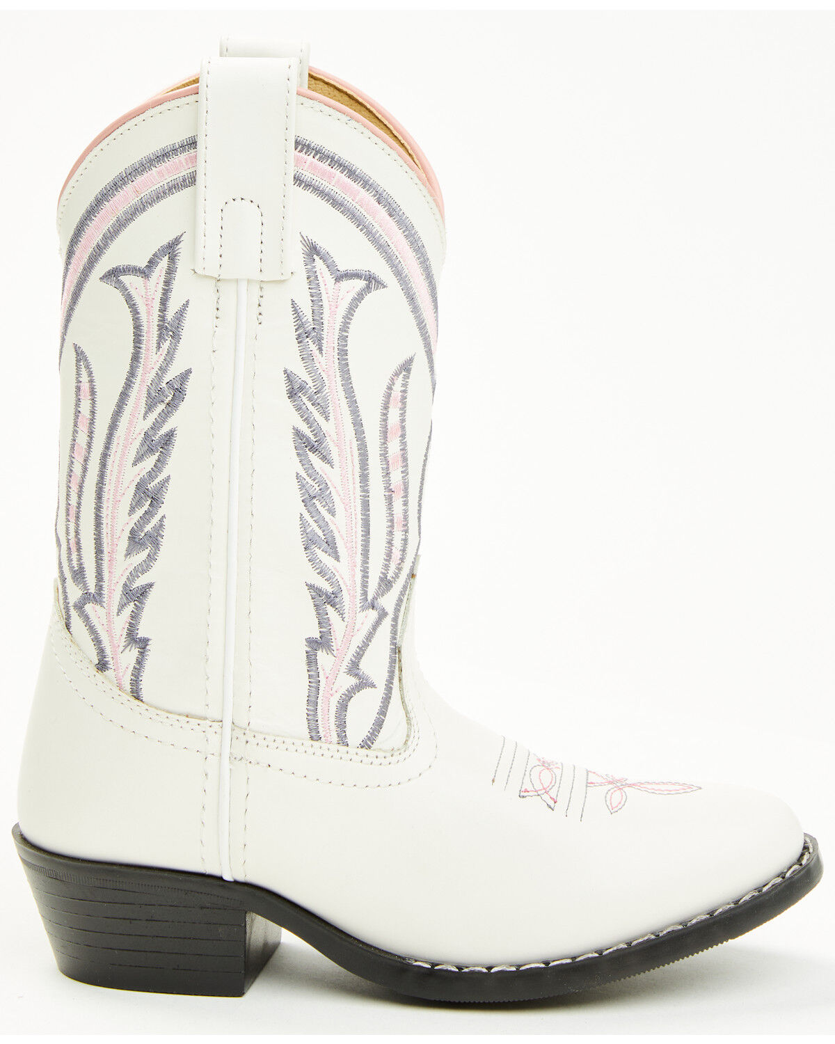 Image #2 - Shyanne Girls' Cassie Western Boots - Round Toe, White, hi-res