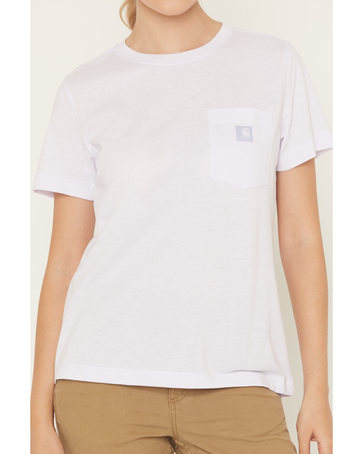 Image #3 - Carhartt Women's Relaxed Fit Lightweight Short Sleeve Pocket Tee, Lavender, hi-res