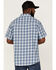Image #4 - Brothers and Sons Men's Buffalo Check Plaid Short Sleeve Button Down Western Shirt, Indigo, hi-res