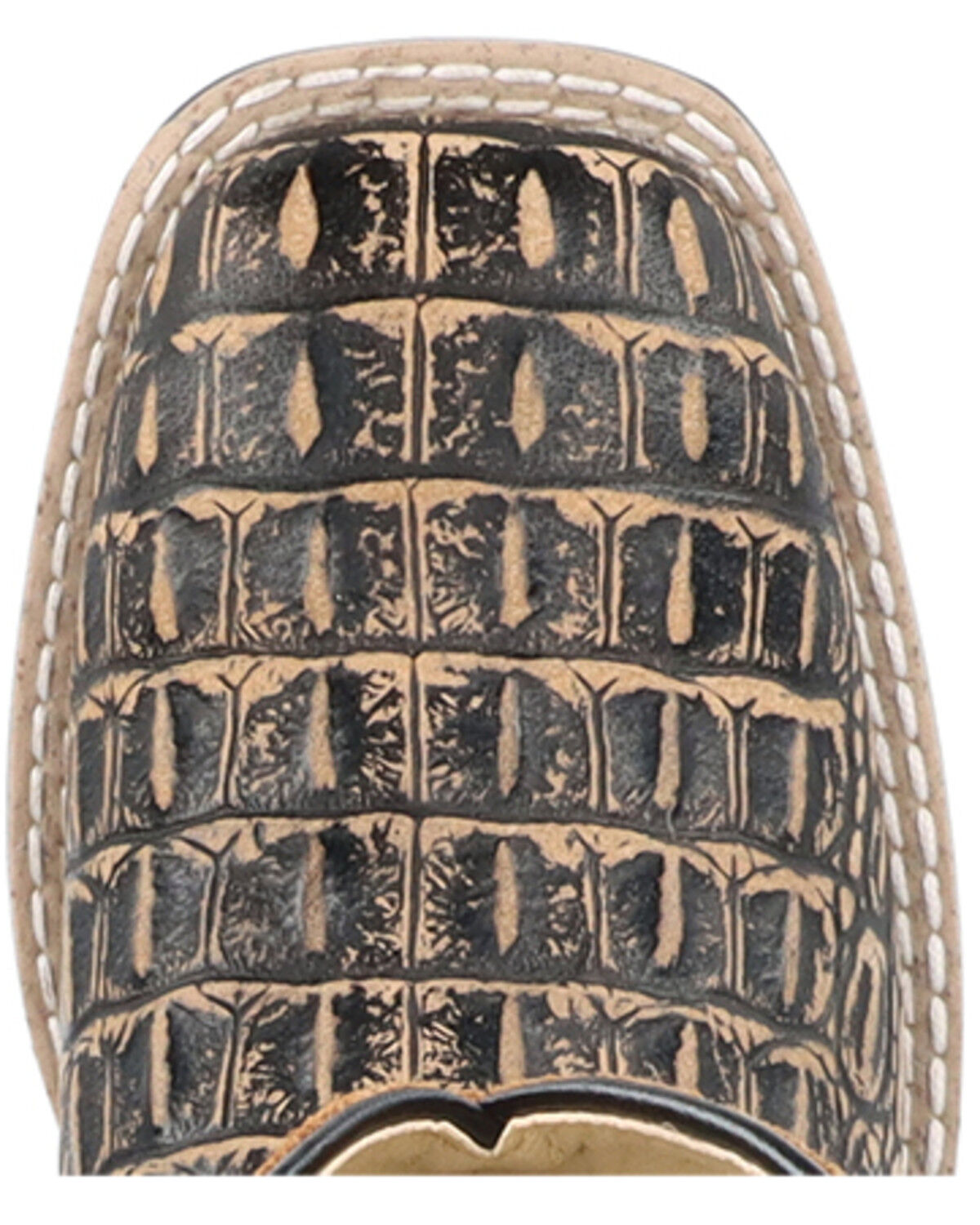Image #6 - Smoky Mountain Boys' Gator Western Boots - Broad Square Toe, Black/brown, hi-res