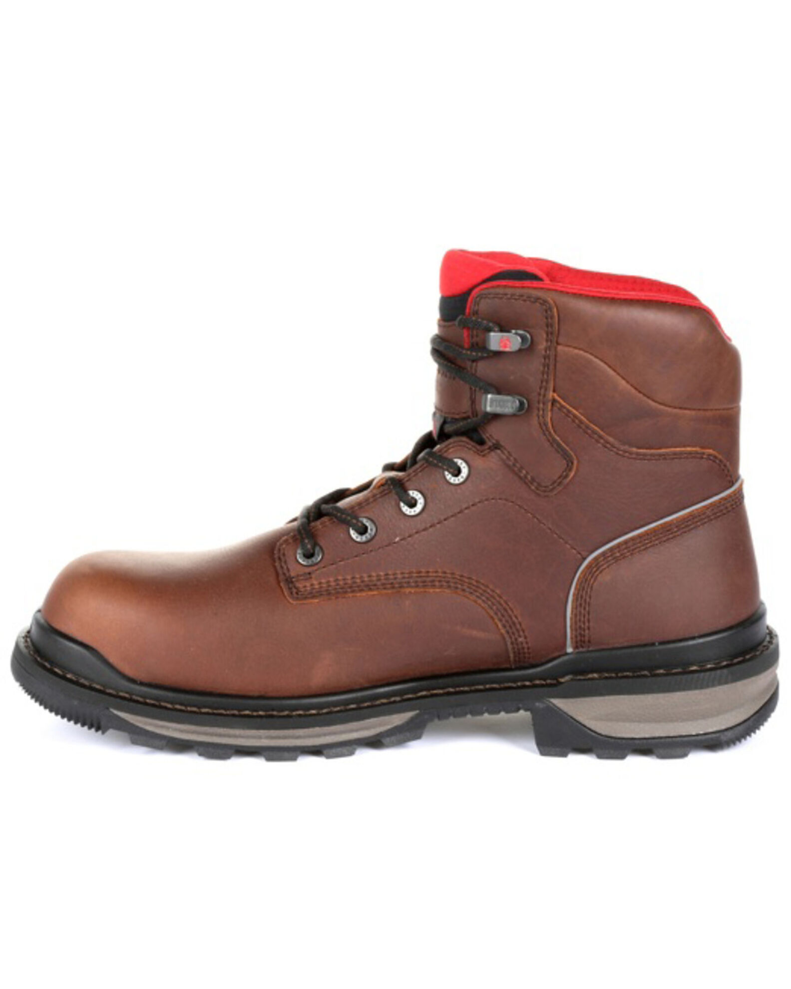 Image #3 - Rocky Men's Rams Horn Waterproof Work Boots - Soft Toe, Dark Brown, hi-res
