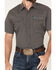 Image #3 - Rodeo Clothing Men's Printed Short Sleeve Snap Western Shirt , Blue, hi-res
