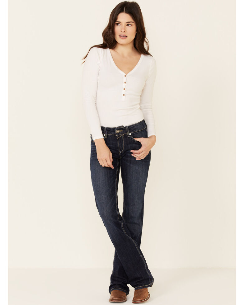 Ariat Women's Alexandria Bootcut Jeans, Blue, hi-res