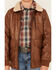 Image #3 - Urban Republic Little Boys' Faux Leather Bomber Jacket, Lt Brown, hi-res