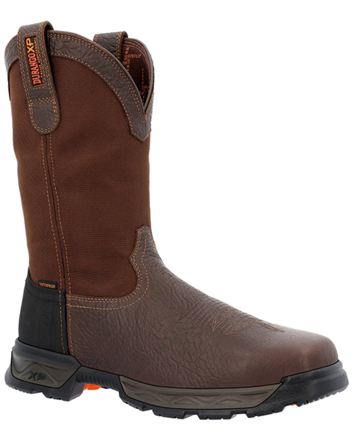 Image #1 - Durango Men's Ranger XP Pull-On Work Boots - Steel Toe, Brown, hi-res