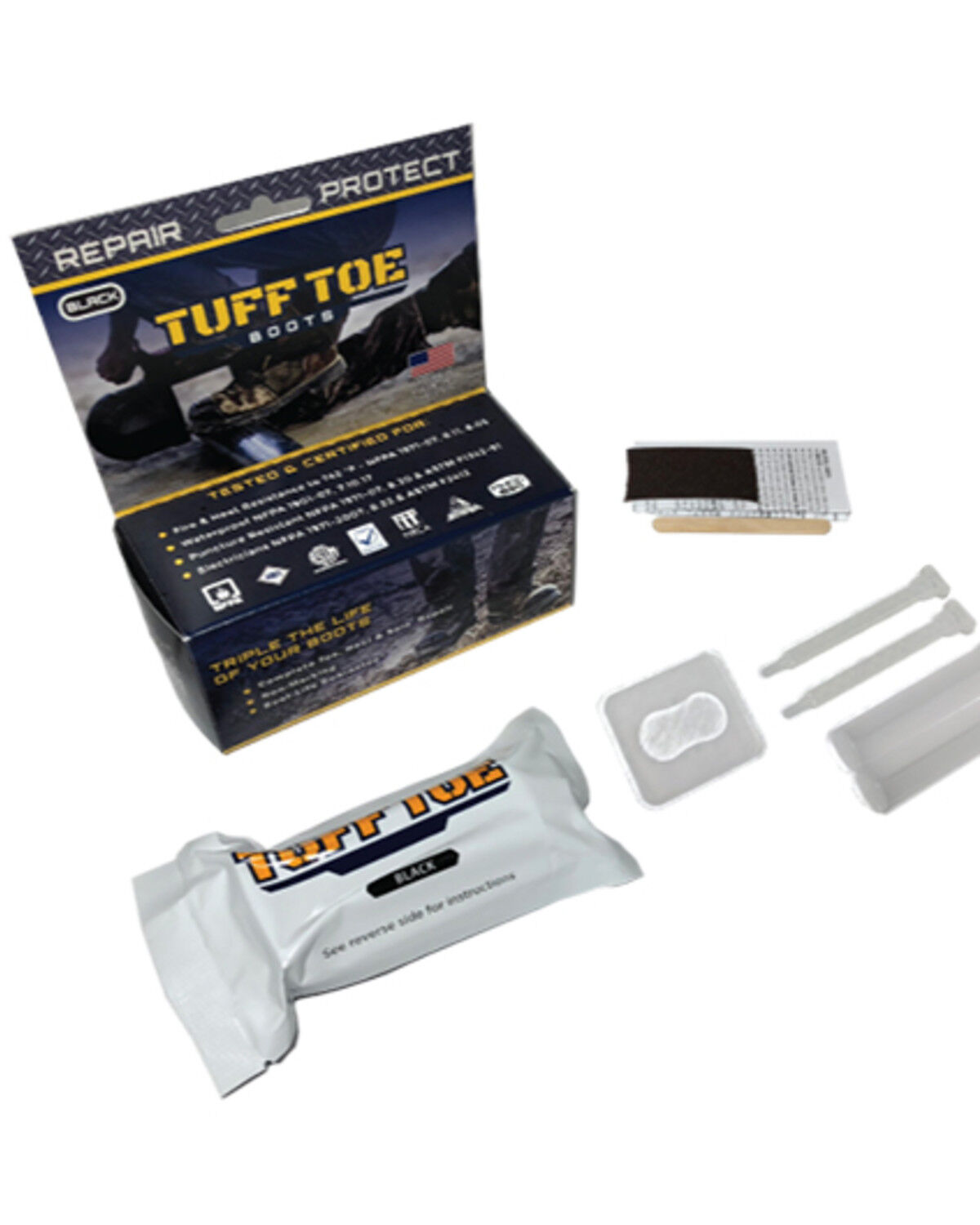 Tuff Toe Work Boot Toe Repair, Black, hi-res