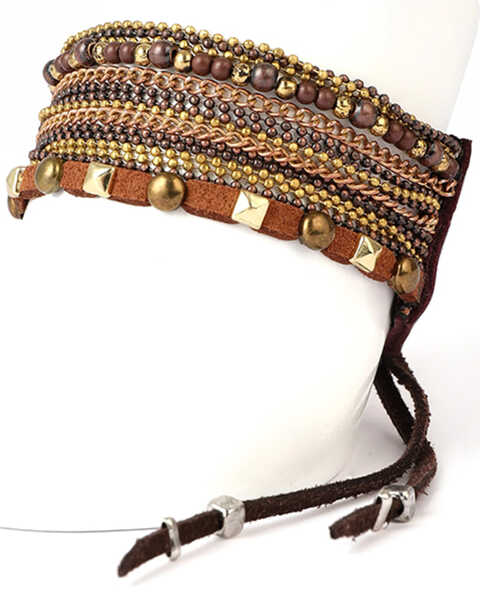 Cowgirl Confetti Women's Copper Mountain Cuff Bracelet , Brown, hi-res