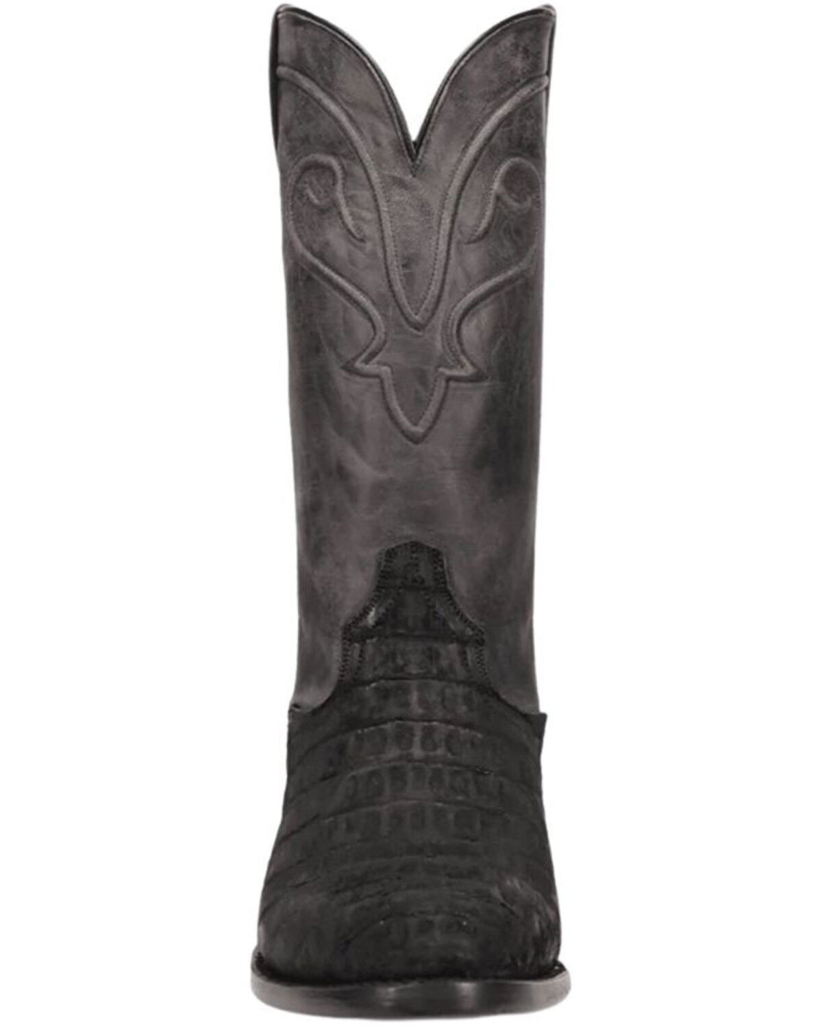 Image #4 - Dan Post Men's Makara Exotic Caiman Western Boots - Round Toe, Black, hi-res