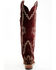 Image #5 - Dan Post Women's Marlowe Suede Western Boots - Snip Toe, Red, hi-res