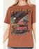 Image #3 - Idyllwind Women's Rhinestone Rolling Graphic Western Tee, Brown, hi-res