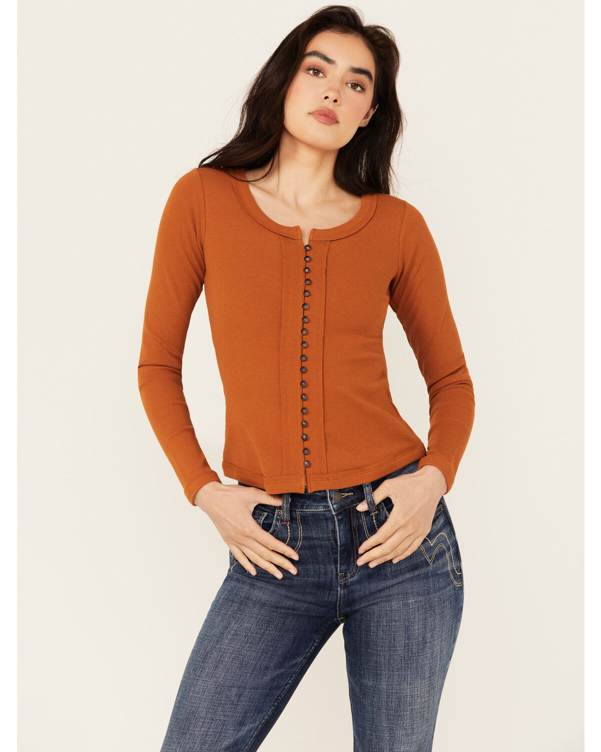 Image #1 - Idyllwind Women's Rambling Long Sleeve Button-Down Shirt, Caramel, hi-res