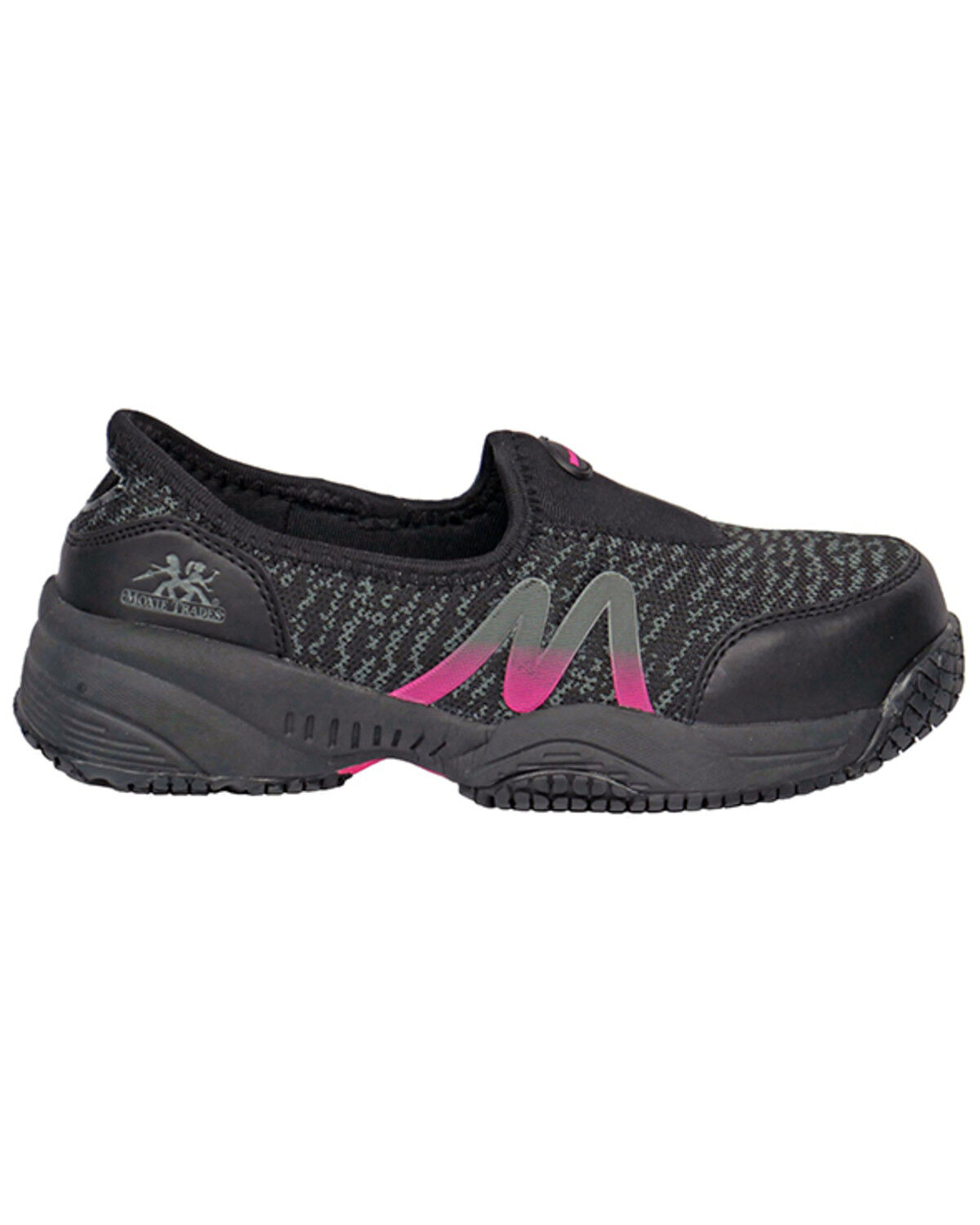 Image #2 - Moxie Trades Women's Zena Slip-On Work Shoes - Composite Toe, Black, hi-res