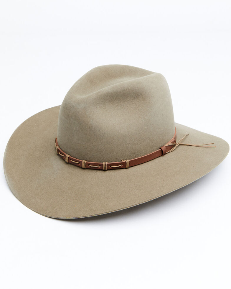 Rodeo King 5X Pecan Tracker Bonded Leather Western Felt Hat, Pecan, hi-res