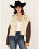 Image #2 - Cleo + Wolf Women's Color Block Graphic Print Snap Cropped Shacket, Oatmeal, hi-res
