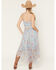 Image #2 - Originality Women's Boot Barn Exclusive Printed Lace Handkerchief Midi Skirt, Blue, hi-res