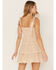 Image #4 - Jolt Women's Smocked Tiered Lace Mini Dress, Off White, hi-res