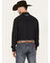 Image #4 - Wrangler Men's Solid Long Sleeve Snap Western Performance Shirt - Tall, Black, hi-res