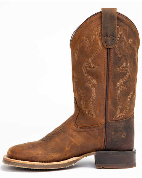 Image #3 - Cody James Boys' Full-Grain Leather Western Boots - Square Toe, Brown, hi-res