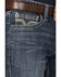 Image #2 - Rock & Roll Denim Men's Rifle Dark Vintage Wash Skinny Stretch Denim Jeans, Dark Medium Wash, hi-res