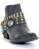 Circle G Women's Harness Western Booties - Round Toe, Black, hi-res