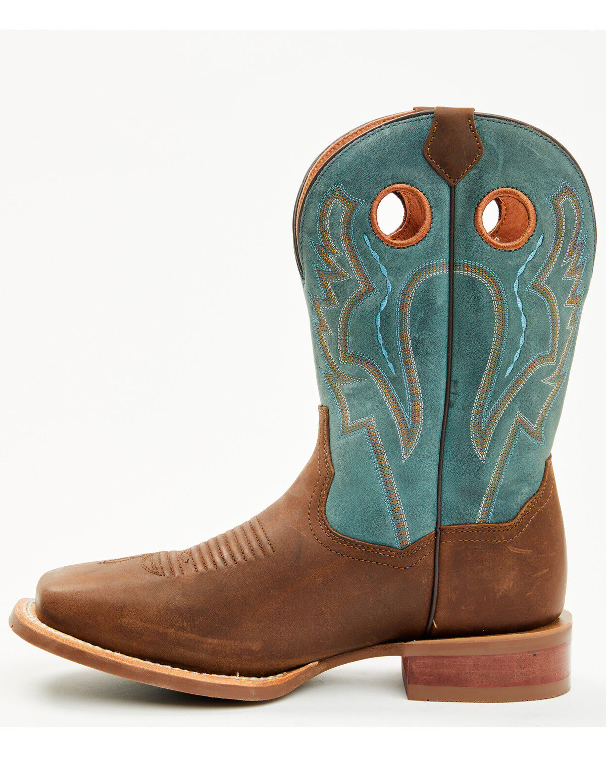 Image #3 - Dan Post Men's Leighton Western Boots - Broad Square Toe, Brown, hi-res