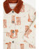 Image #2 - Shyanne Toddler Girls' Francis Cowboy Boot Snap Quilted Jacket, Oatmeal, hi-res