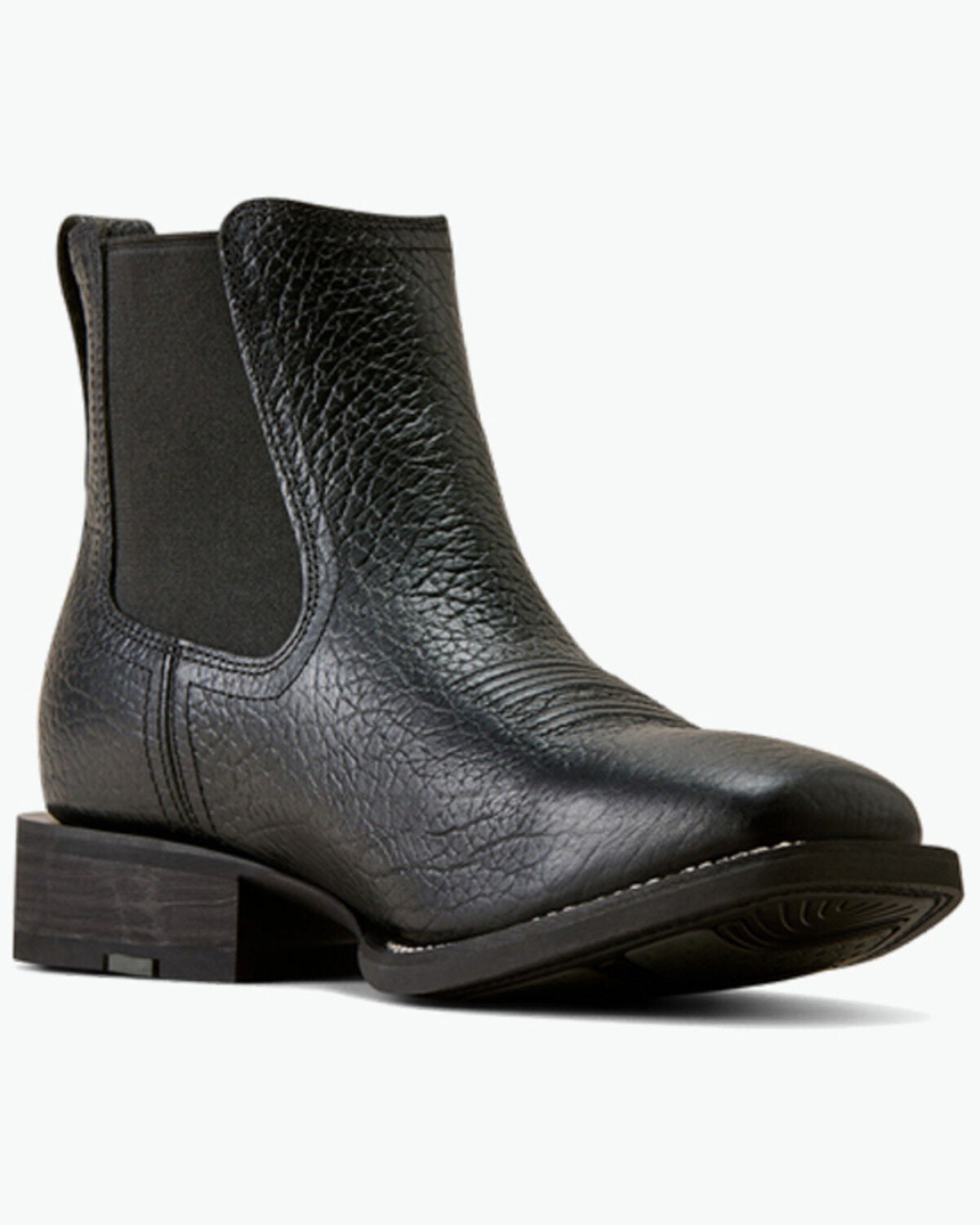 Ariat Men's Western Big Rig Chelsea Boots - Broad Square Toe, Black, hi-res