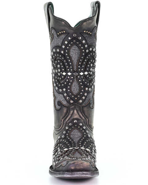 Corral Women's Black Inlay Western Boots - Square Toe, Black, hi-res