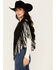 Image #3 - Saints & Hearts Women's Faux Suede Star Cape , Black, hi-res