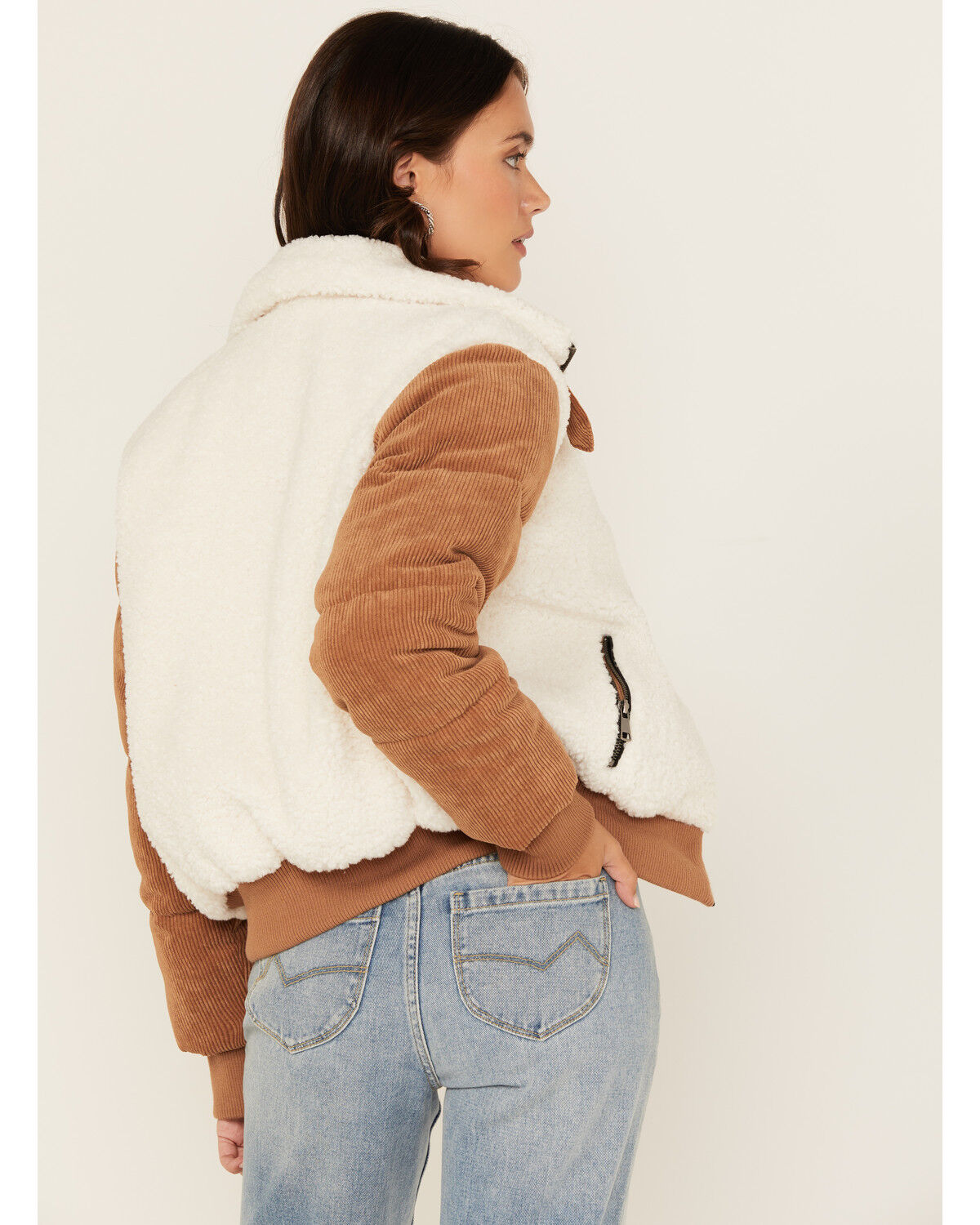 Image #4 - Stoosh Women's Sherpa Jacket, Camel, hi-res
