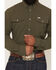 Image #3 - Ferrell Men's Tek Solid Short Sleeve Pearl Snap Stretch Performance Western Shirt, Olive, hi-res