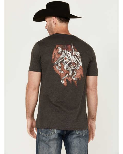 Image #1 - Cody James Men's Troubled Skeleton Short Sleeve Graphic T-Shirt , Charcoal, hi-res