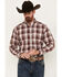 Image #1 - Ariat Men's Adrian Plaid Print Long Sleeve Button-Down Western Shirt, Maroon, hi-res