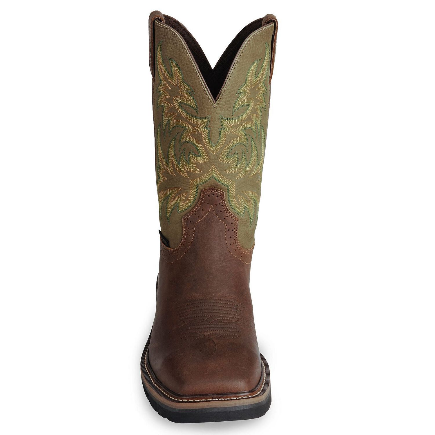 Image #4 - Justin Men's Stampede Driller Brown Work Boots - Steel Toe, , hi-res