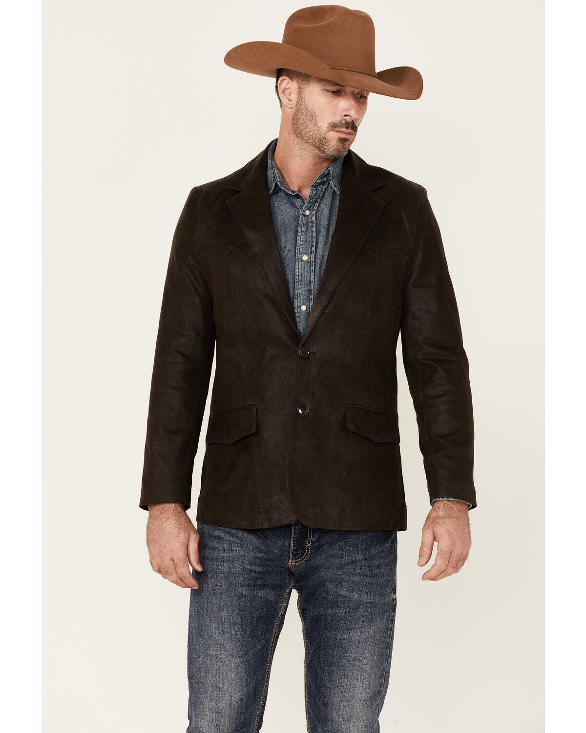 mens leather western sport coats