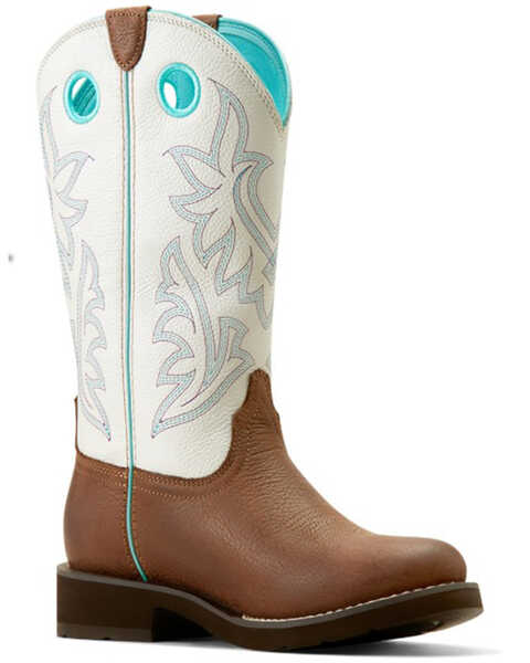 Ariat Women's Elko Performance Western Boots - Medium Toe , Brown, hi-res