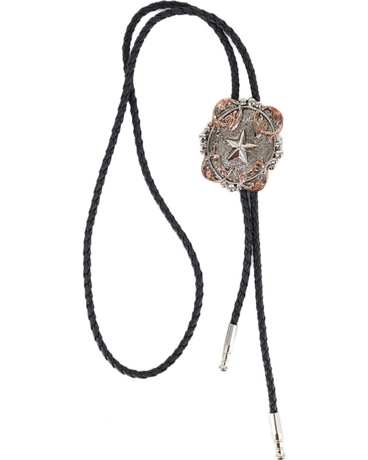 Image #1 - Cody James Men's Western Star Bolo Tie, Silver, hi-res