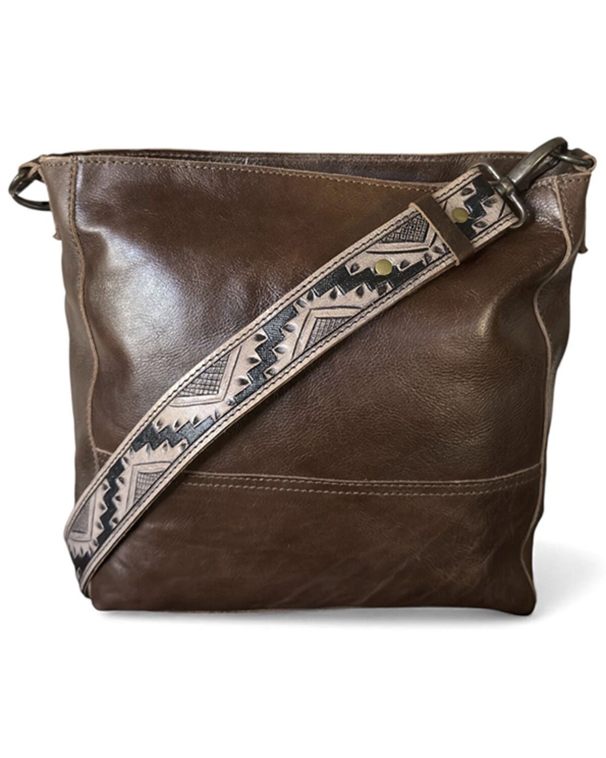 Ranch Junkie Women's The Rancho Bucket Purse, Chocolate, hi-res