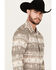 Image #2 - Rock & Roll Denim Men's Conversation Print Long Sleeve Stretch Snap Western Shirt, Taupe, hi-res