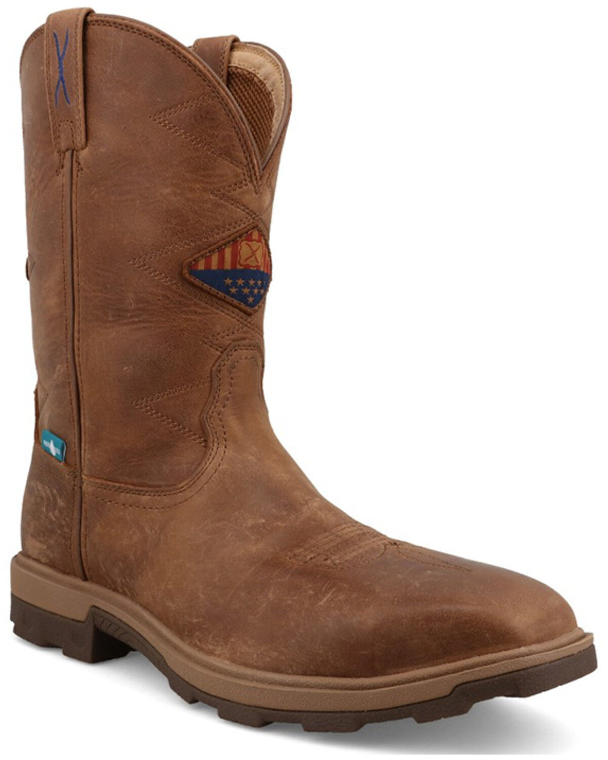Image #1 - Twisted X Men's 11" Ultralite X™ Waterproof Work Boots - Nano Toe, Tan, hi-res